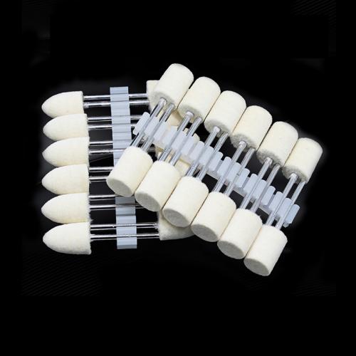 金信羊毛磨头抛光轮神器12mm*3mm圆柱  12只/套
