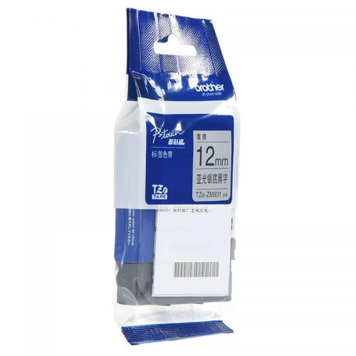 兄弟TZE-ZM931原装色带亚光银底黑字12mm