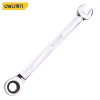 得力工具DL34119镜面棘轮两用快扳19mm/把