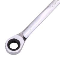 得力工具DL34119镜面棘轮两用快扳19mm/把