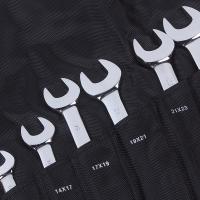 钢盾S018102公制精抛光双开口扳手13件套