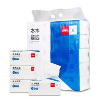 得力MR2150-01软包抽取式纸面巾白10包/提单位：提）
