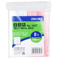 得力 3027 8号自封袋 透明（单位：包）