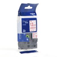 兄弟TZE-Z132原装色带透明底红字12mm卷