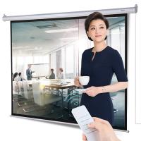 【办公】得力 50440 电动遥控投影幕 100英寸 4:3 白色
