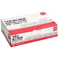 得力 3825 10孔装订夹条 300*5mm 100支/盒 黑
