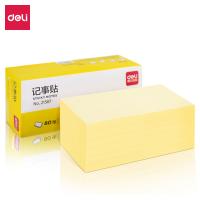得力21507 76*76mm劲贴便利贴80张/包 黄