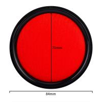 得力 9869 快干印台印泥 84mm  红色