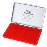 得力 9893 秒干印台印泥 143ｘ87mm   红色