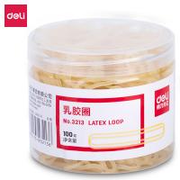 得力3213乳胶圈微黄100g/筒