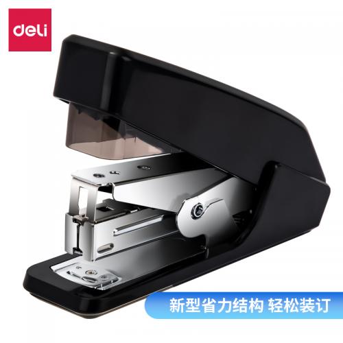 得力0467省力订书机可装订20张80G复印纸（黑）
