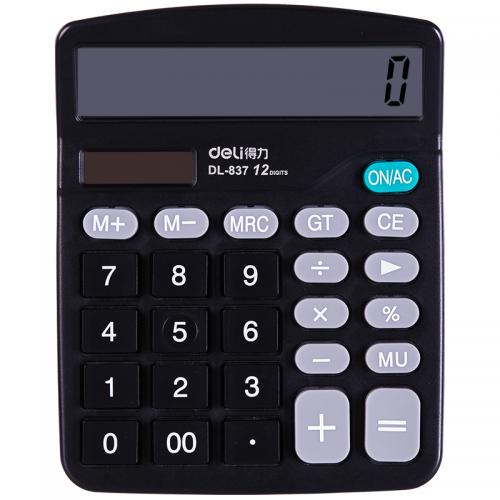【办公】得力837桌面计算器黑