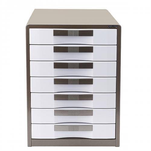 得力 9703 七层金属外壳文件柜 350&times;330&times;445mm闪银棕
