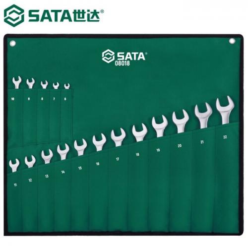世达 两用扳手组套，17件新型全抛光，08018