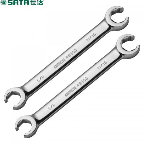 世达 48302 英制全抛光油管扳手 1/2寸x9/16寸