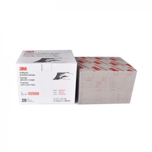 3M 海绵砂纸，02606红字120-180，抛光磨砂处理用，XI-0039-0152-1，20片/盒