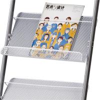 得力9307杂志架标准型书刊架灰