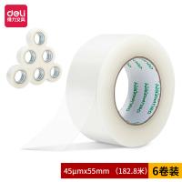 得力品正30923封箱胶带55mm*200y*45um透明6卷/筒
