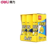得力6371固体胶 胶水白6支/盒