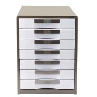 得力 9703 七层金属外壳文件柜 350×330×445mm闪银棕