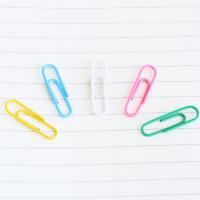得力deli 0024 彩色回形针 100枚/盒混色