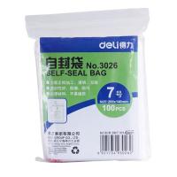 得力3026自封袋透明-7号100个/包
