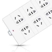 得力18264插座6位10米PVC袋装白