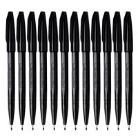 派通 Pentel 拔帽签字笔 S520 2.0mm 黑色 12支/盒