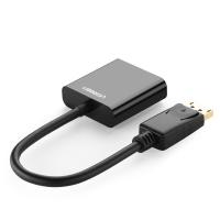 绿联 UGREEN DP转VGA转换器 20415 黑色 Displayport公转VGA母头高清转换器