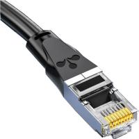 山泽 GWD6020 六类网线 CAT6类千兆网络连接线   金属屏蔽头成品跳线 黑2米