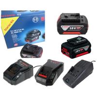 博世BOSCH 2电1充套装18V/2.0Ah ，1600A01B6K，搭配GAL 18V-40充电器