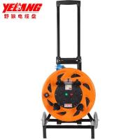 野狼 YL-35FS-0450 小车式电缆盘 防护门220V国标插座防尘带漏电2*2.5*50米自动伸缩拉杆带脚轮