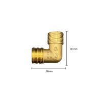 SONM 加厚铜双外螺纹弯头 3分 单位:个