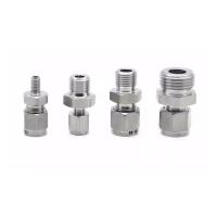 天康 304不锈钢卡套式直通头 φ10-G1/4  20个/盒 单位:  盒