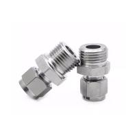 天康 304不锈钢卡套式直通头 φ10-G1/4  20个/盒 单位:  盒
