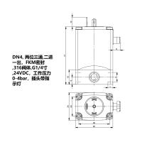 宝帝 三通电磁阀 0330型二进一出 DN4 24VDC 单位：个