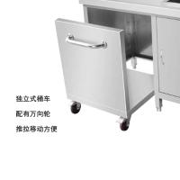 鑫飞奥 304不锈钢筐带车收残台 1000×600×800mm 单位：台