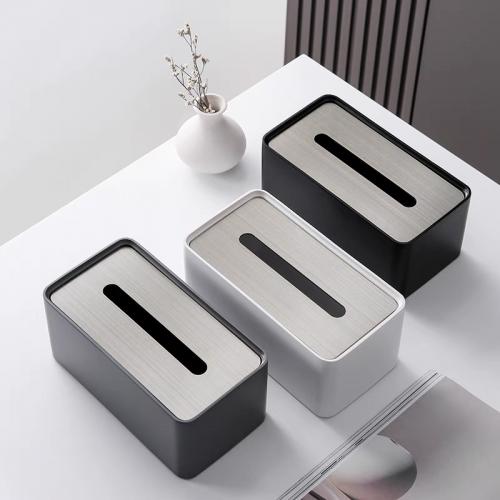 易美丽诺 北欧轻奢纸巾盒 家用客厅不锈钢高档抽纸盒M号/18*12*10cm 单位:件