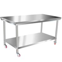 金佰特 SCL100-70 不锈钢活动双层工作台1000*700*800mm