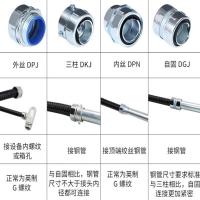 千鉴思 包塑金属蛇皮管接头 外牙38 软管38螺纹1-1/2开孔48-49 30个/包