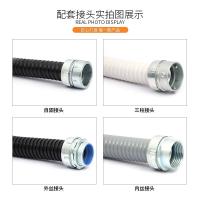 千鉴思 包塑金属蛇皮管接头 外牙20 软管20螺纹3/4开孔27-28 30个/包