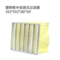 懿芬 铝框中效袋式过滤网 592*592*381*6P F8 单位：个