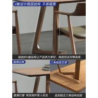 盛誉尚华 胡桃木色V腿餐桌180*80*75+4张舒美特椅 橡胶木材质 单位：套