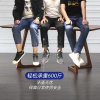 盛誉尚华 胡桃木色V腿餐桌180*80*75+4张舒美特椅 橡胶木材质 单位：套