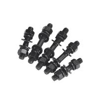 欧格亿 8.8级双头螺栓 M30*300 1螺杆+2螺母+2平垫+2弹垫 GB901 45# 氧化发黑 单位：套