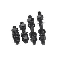 欧格亿 8.8级双头螺栓 M30*300 1螺杆+2螺母+2平垫+2弹垫 GB901 45# 氧化发黑 单位：套